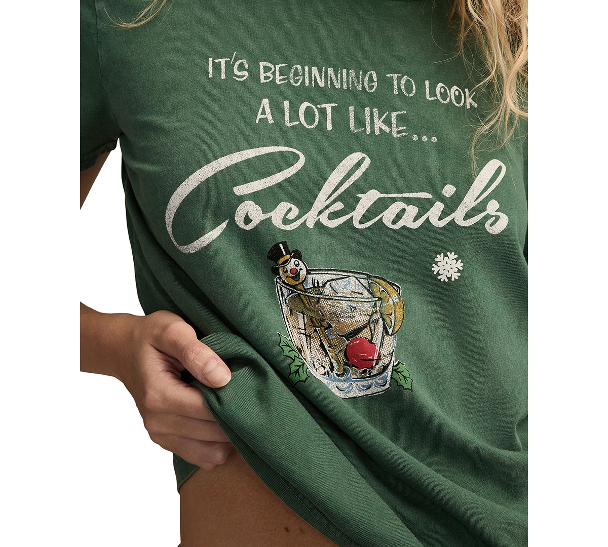 Lucky Brand Women's Beginning To Look Like Cocktails Classic Crewneck T-Shirt