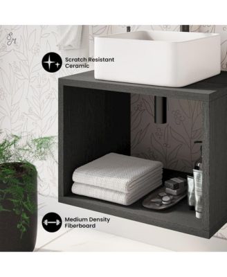 Concorde 24'' Wall-Hung Vanity In Black