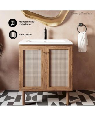 30" MDF Soft Closing Doors Classe Freestanding Bathroom Vanity Sink Top