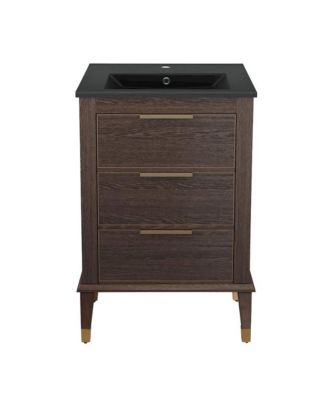 Hugo 24 in. Bathroom Vanity With Ceramic Sink Top