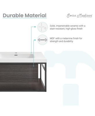 Claire 30" Wall-Mounted Bathroom Vanity with Sink Top