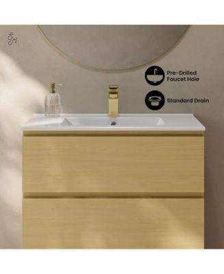 30" MDF Liberte Freestanding Bathroom Vanity With Sink Top