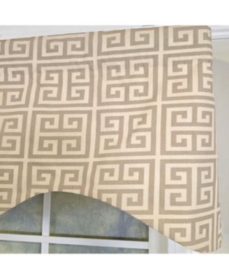 100% Cotton Tower Cornice With Poly/Cotton Ivory lining Rod Pocket Valance 50" x 17" Gray