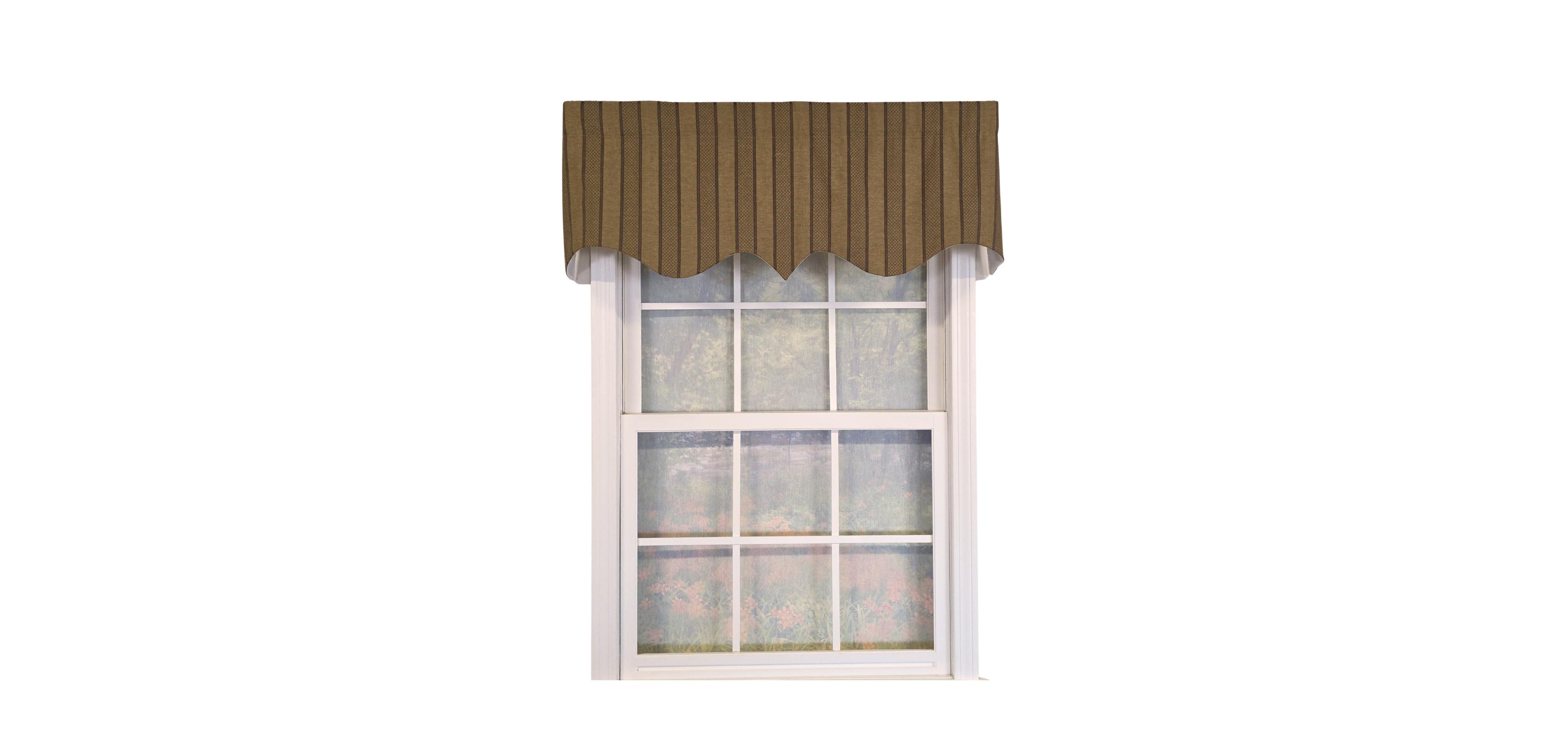 Rlf Home 100% Cotton Bronte Regal With Poly/Cotton Ivory lining Rod Pocket Valance 50" x 16"