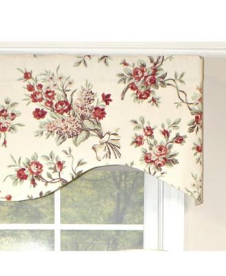 Dewillow Cornice 100% Cotton with Fully Lined 3" Rod Pocket Valnance for Windows 50" x 17" Natural
