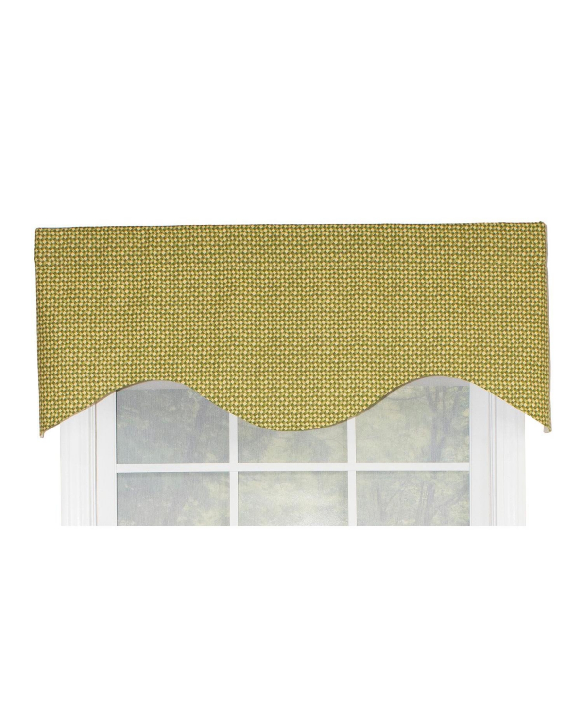 Rlf Home Cabana Cornice 100% Cotton with Fully Lined 3" Rod Pocket Valnance for Windows 50" x 17" Sage