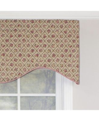 Petite Corded Cornice 100% Cotton with Fully Lined 3" Rod Pocket Valnance for Windows 50" x 17" Harvest