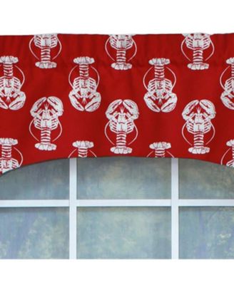 Claws Arch 100% Cotton with Fully Lined 3" Rod Pocket Valnance for Windows 50" x 17" Red