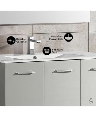 Wood 48" Freestanding Bathroom Vanity with Sink Top