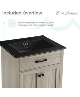 24 in.MDF Burdon 3-Hole Ceramic Sink Top Bathroom Vanity