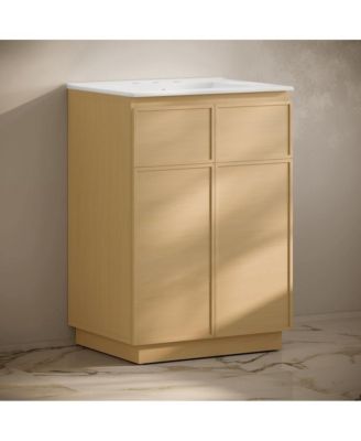 24" MDF 3-Hole Widespread Sink Top Freestanding Bathroom Vanity