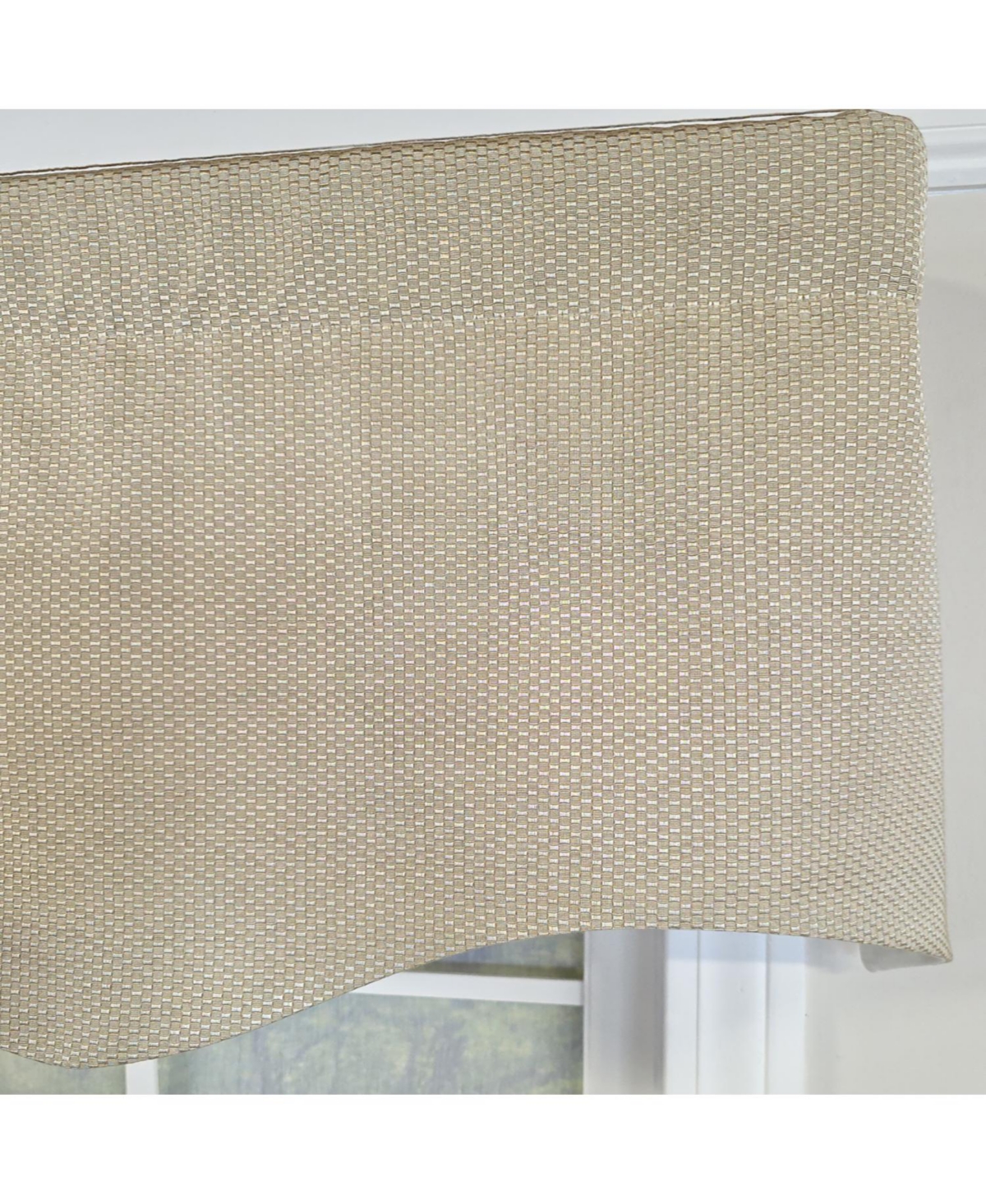 Rlf Home 100% Cotton Basket Weave Regal Poly/Cotton Ivory lining Rod Pocket Valance 50" x 15" Khaki