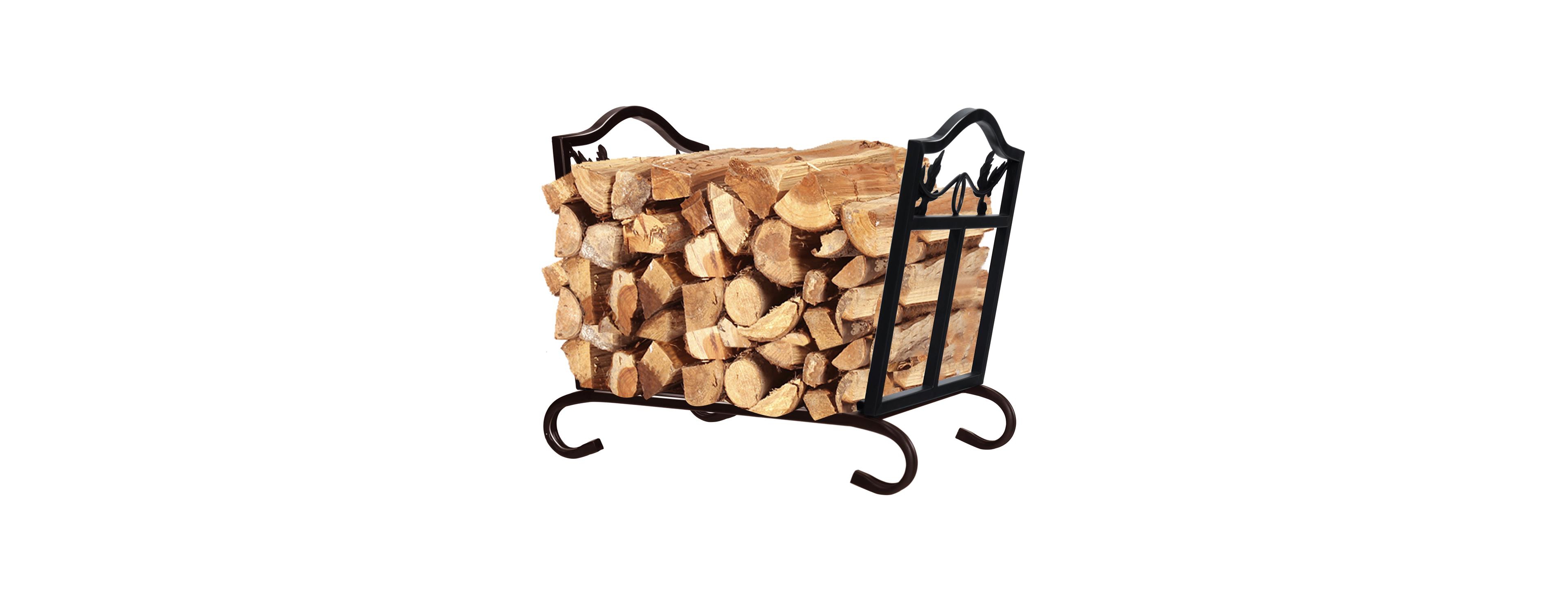 Foldable Firewood Log Rack Steel Wood Storage Holder