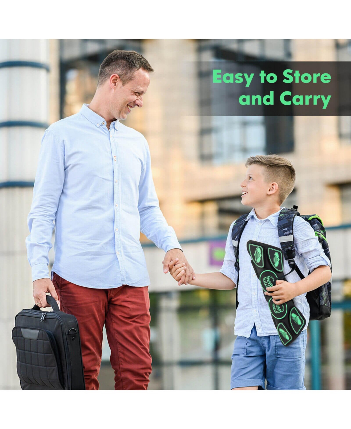 Mecale Electronic Drum Set with 2 Build-in Stereo Speakers for Kids