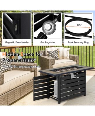42 Inch 50000 BTU Propane Fire Pit Table with Ore Powder Surface