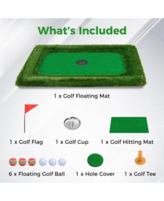 37.5 x 25.5 Inch Floating Golf Green for Pool Chipping Green Mat