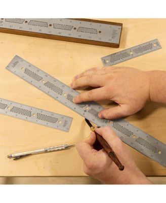 07410 Stainless Steel 6 Inch Precision Ruler with Patented Flex Grip and Fade Resistant Markings