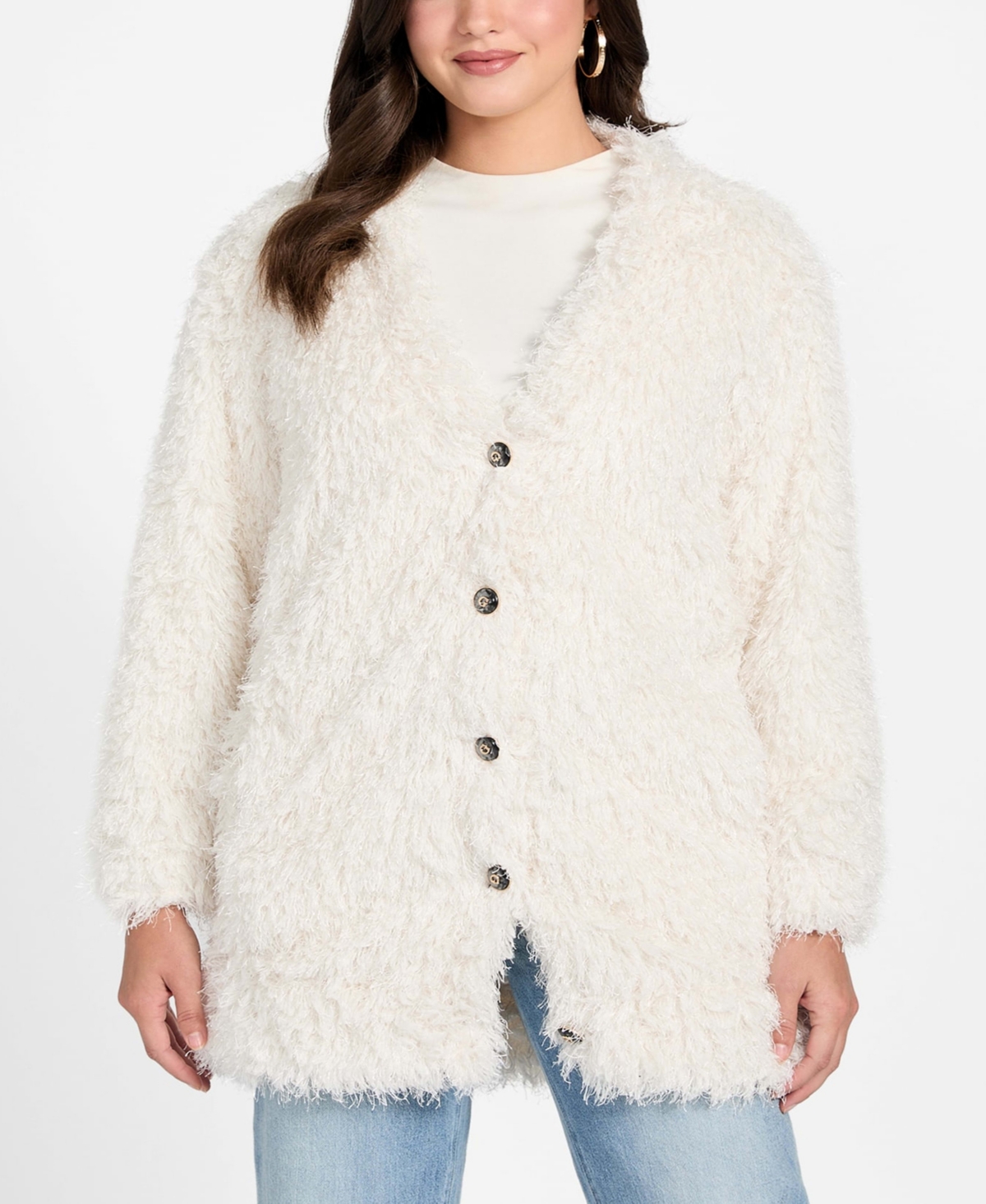 Guess Women's Rose V-Neck Jacket