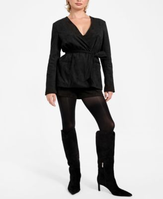 Women's Mila Faux Suede Belted Blazer