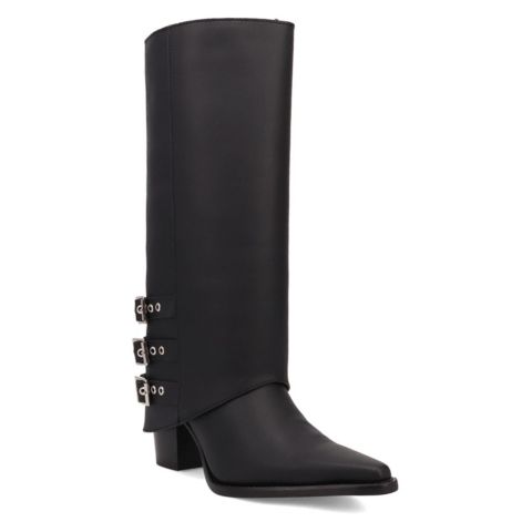 Женские ботинки Dingo Urban Cowgirl Leather Boot, цвет: Чёрный