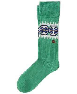 Polo Ralph Lauren - Women's Slouchy Border Fair Isle Crew Socks