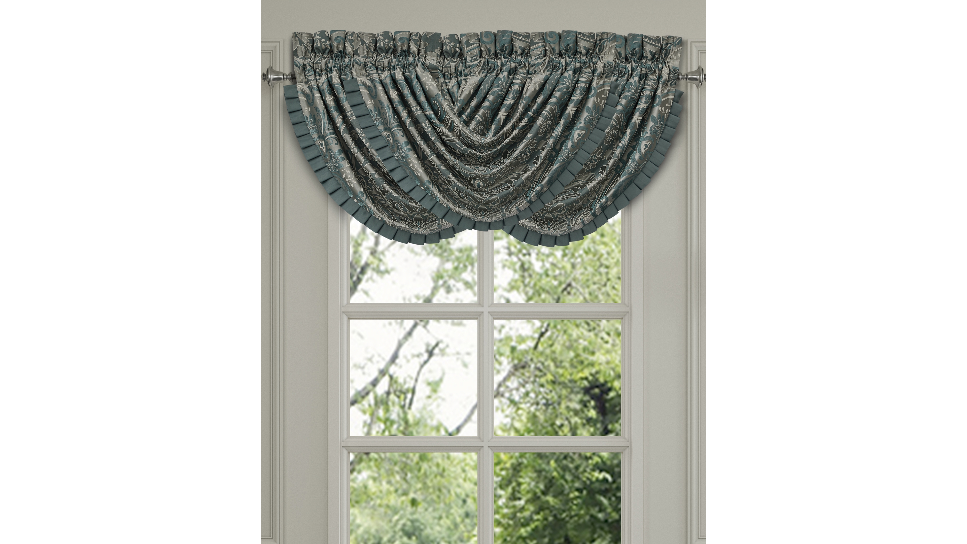 J Queen New York Renata Window Waterfall Valance, 33" x 43"