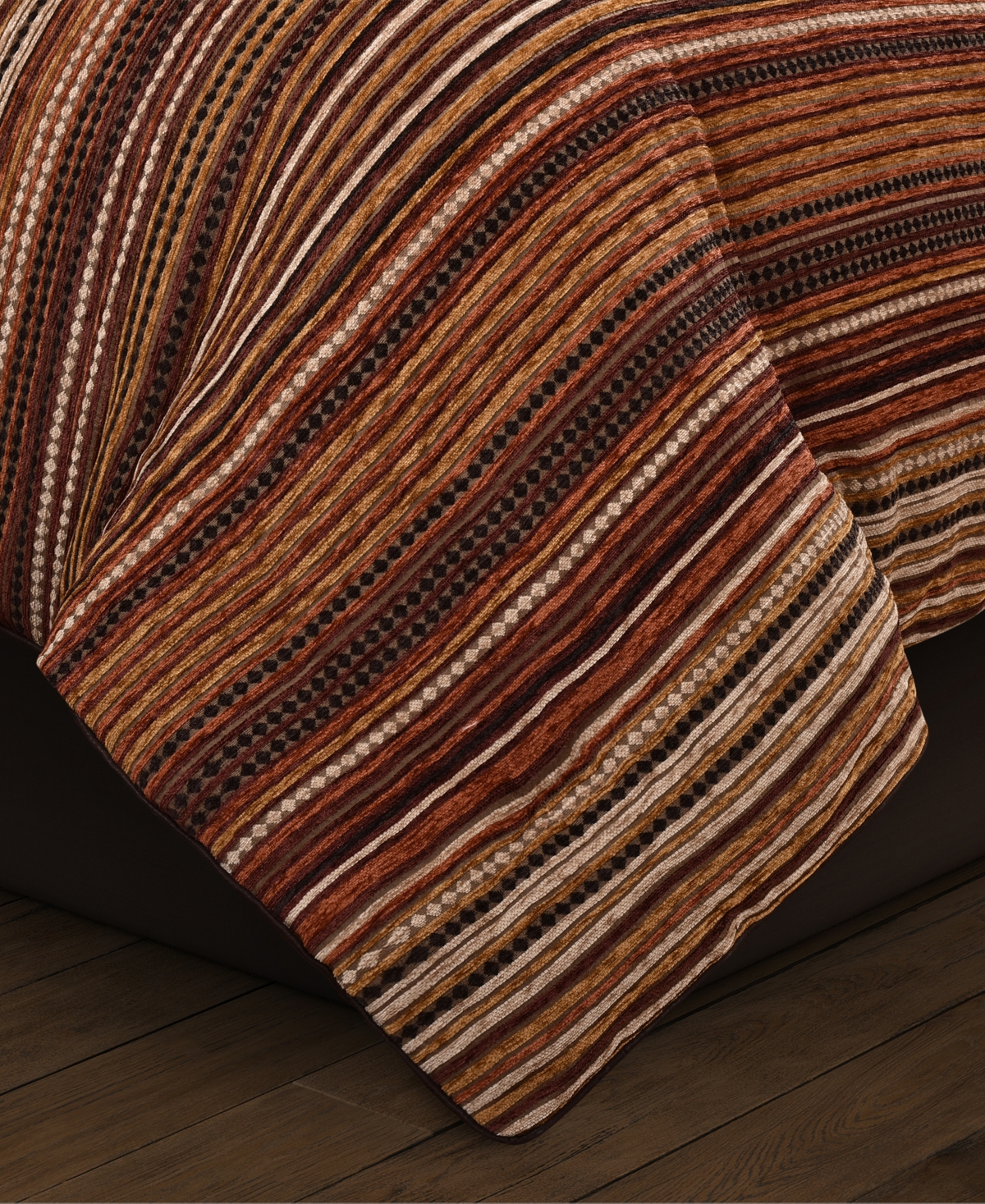 J Queen New York Sundance Chenille Stripe 4-pc. Comforter Set, California King In Brown