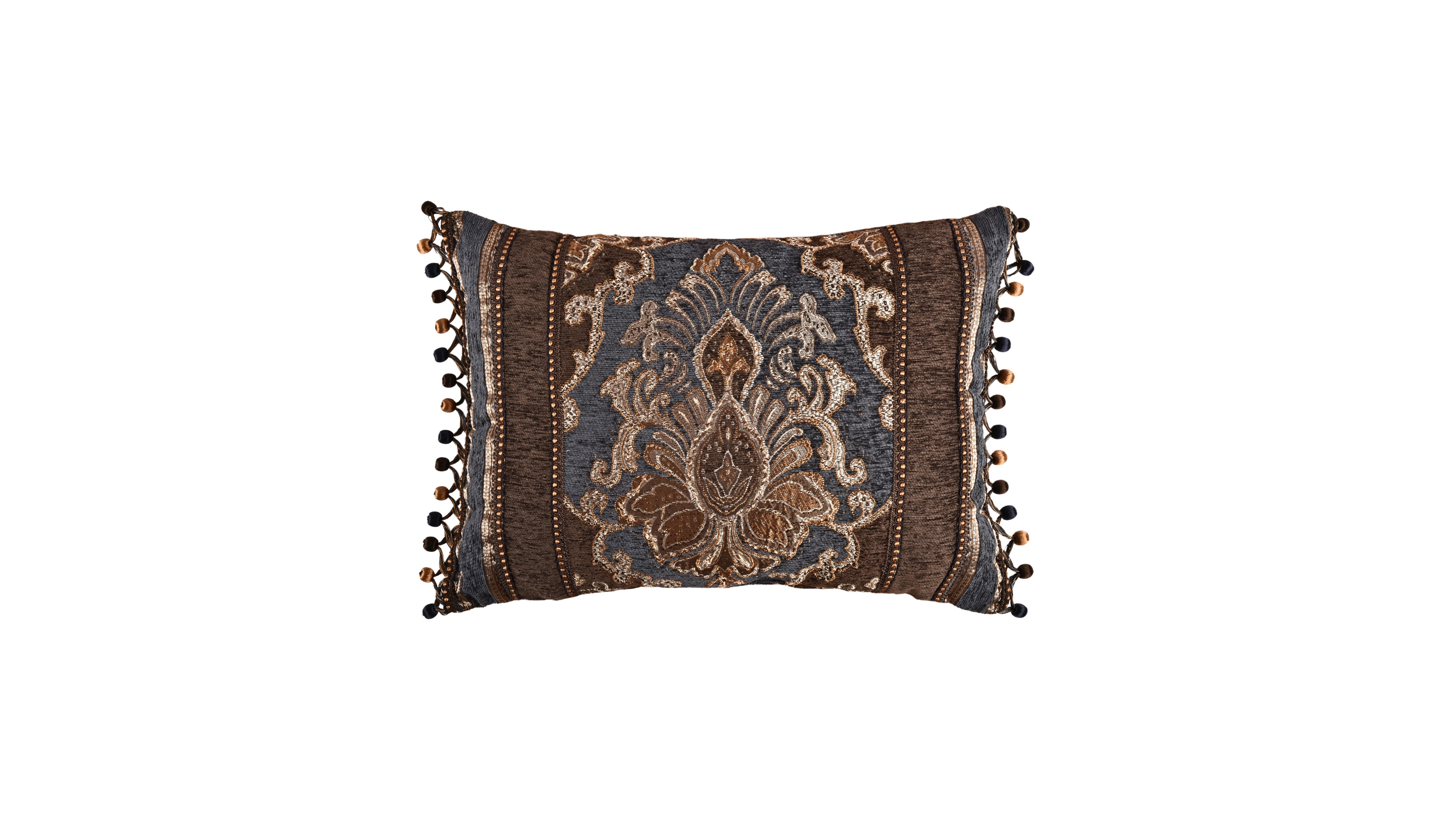 J Queen New York Sofia Chenille Damask Boudoir Decorative Pillow, 15" x 21"