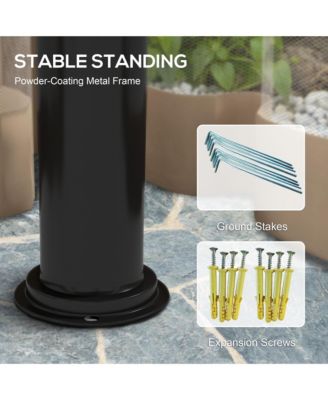 10' x 12' Patio Gazebo with Netting and 2 Tier Roof,