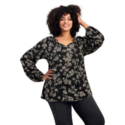 Women's Plus Size Bianca Peasant Blouse