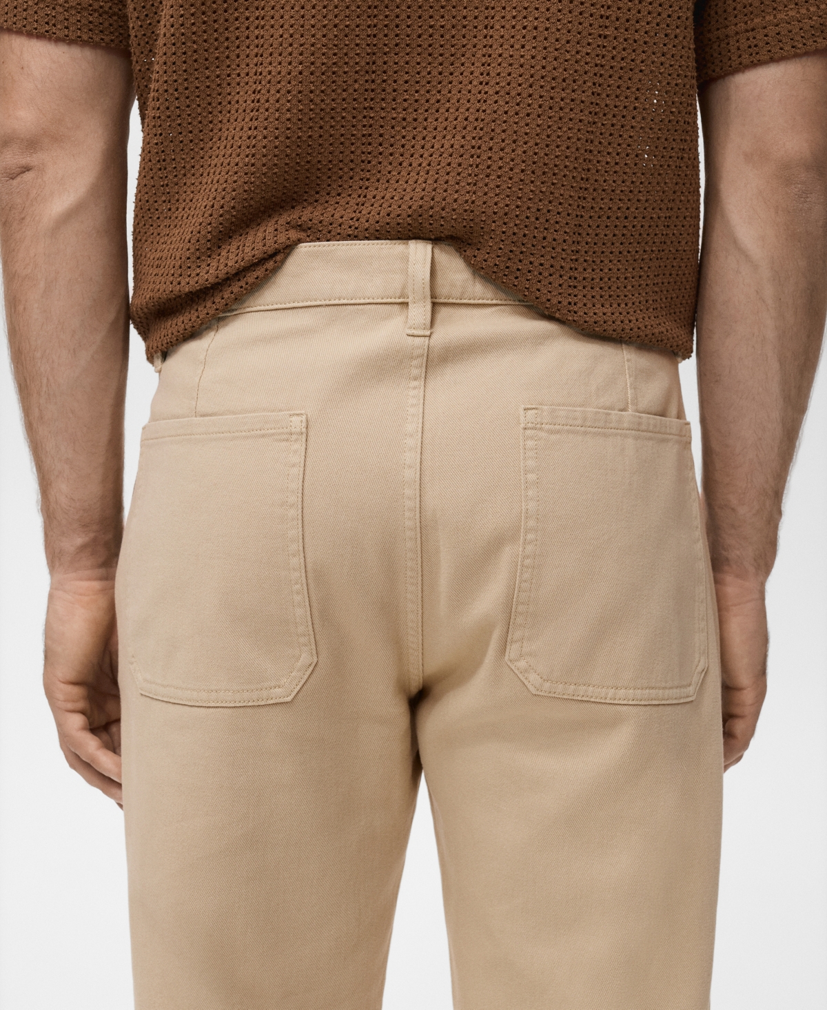 Mango Men's Regular Fit Cotton Jeans