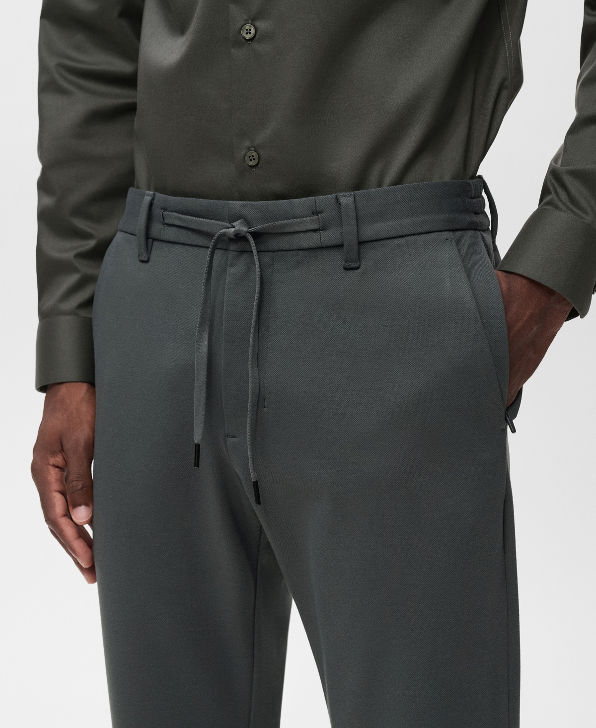 Mango Men's Stretch Fabric Slim-Fit Pants