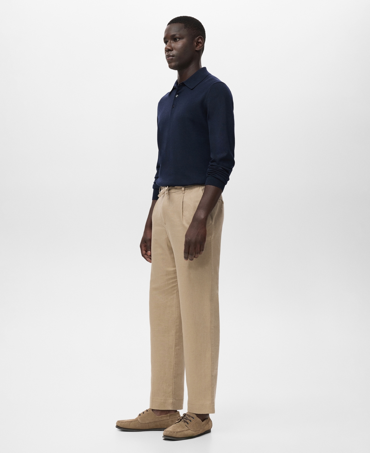 Mango Men's Drawstring Slim-Fit Pants