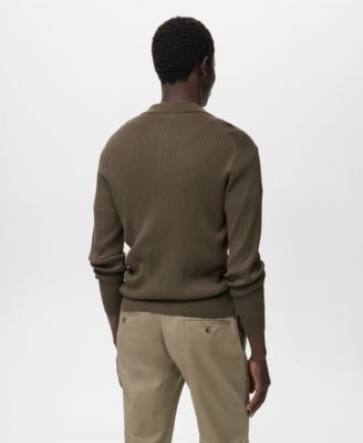 Men's Ribbed Knit Cardigan