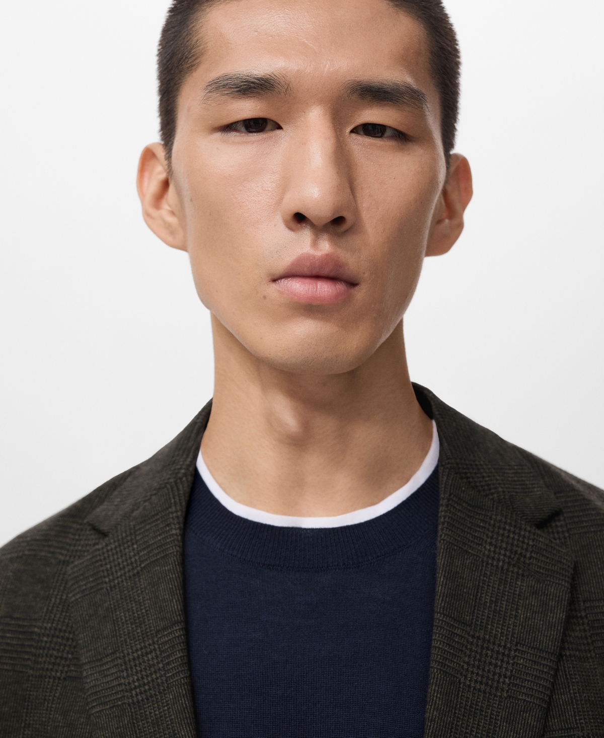 Mango Men's Slim-Fit Micro-Check Jacket