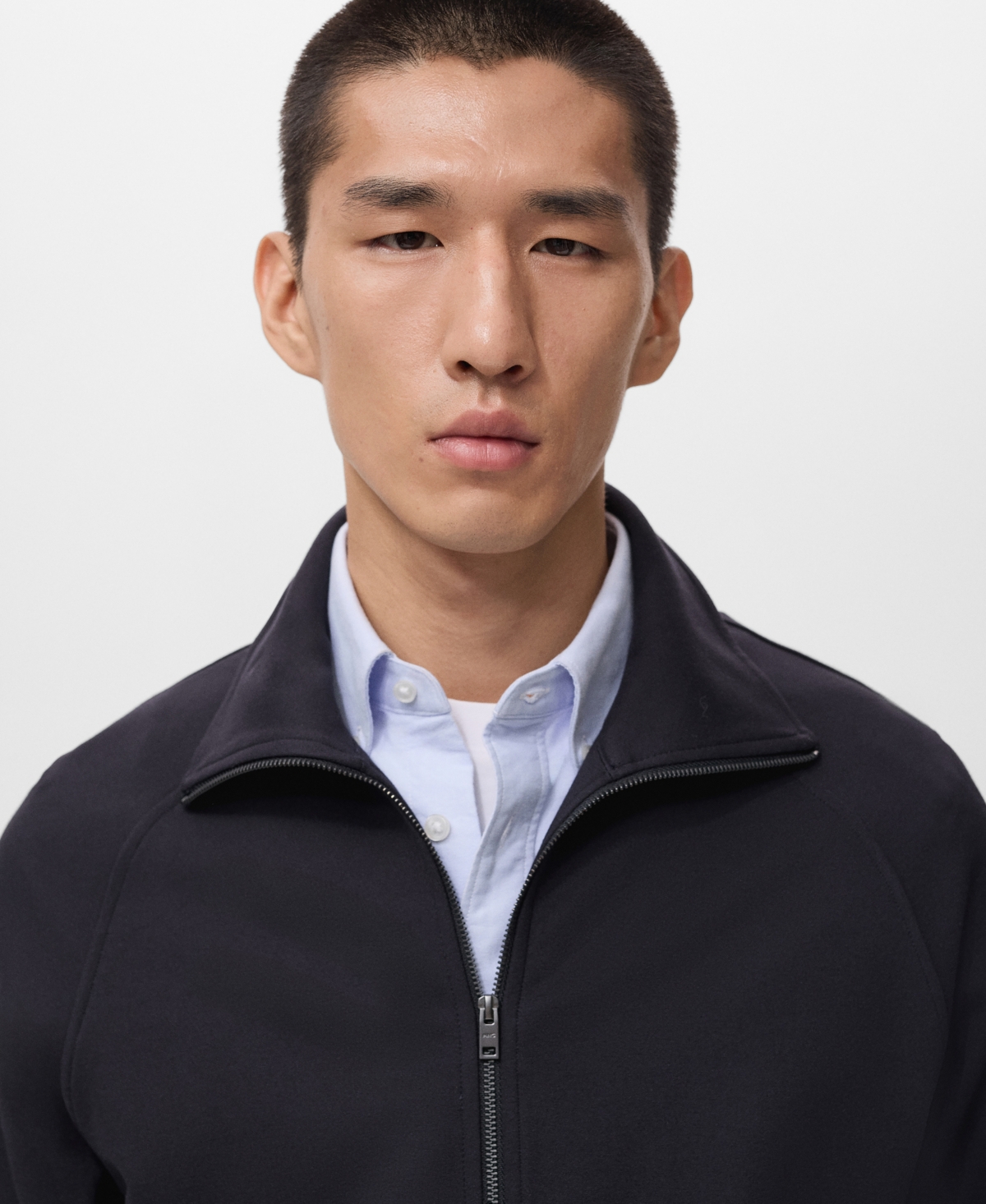 Mango Men's Regular-fit Zip-up Hoodie In Black