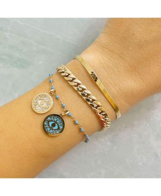 Mini Herringbone Bracelet 14K Yellow Gold - 3 millimeters - 8 inches