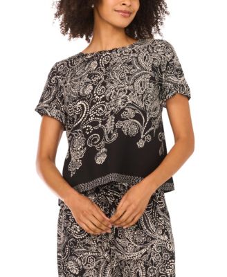 Vince Camuto - Women's Printed Short-Sleeve Top