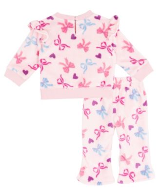 Baby Girls' Bow Printed Top and Leggings, 2-Piece Set