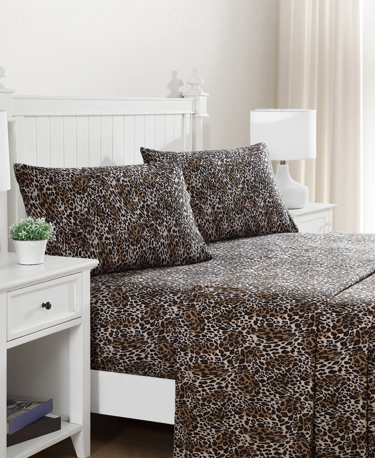 Beatrice Home Fashions Whimsical Printed Microfiber 3-pc. Sheet Set, Twin In Brown