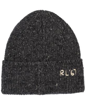 Men's Knit Tweed Polo Beanie