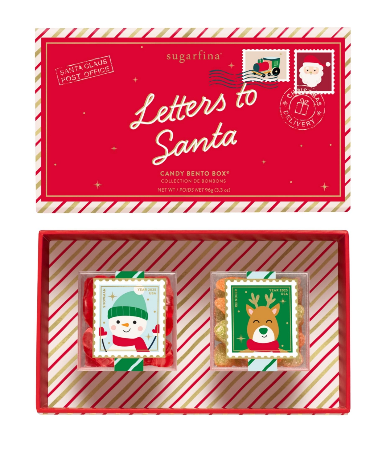 Sugarfina Holiday Letters to Santa Candy Bento Box, 2 Piece