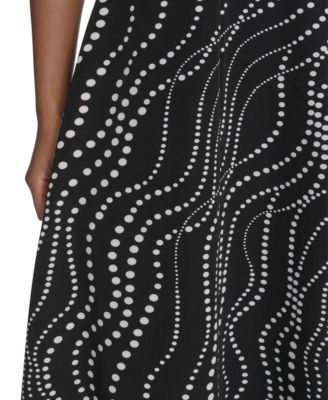 Women's Sleeveless Midi Fit and Flare Dress