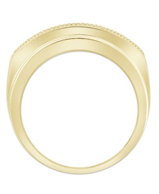 Men's Diamond Ring (1 ct. t.w.) in 10k Yellow Gold with Rhodium