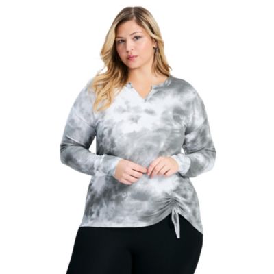Women's Plus Size Skylar Tie Dye Hacci Top
