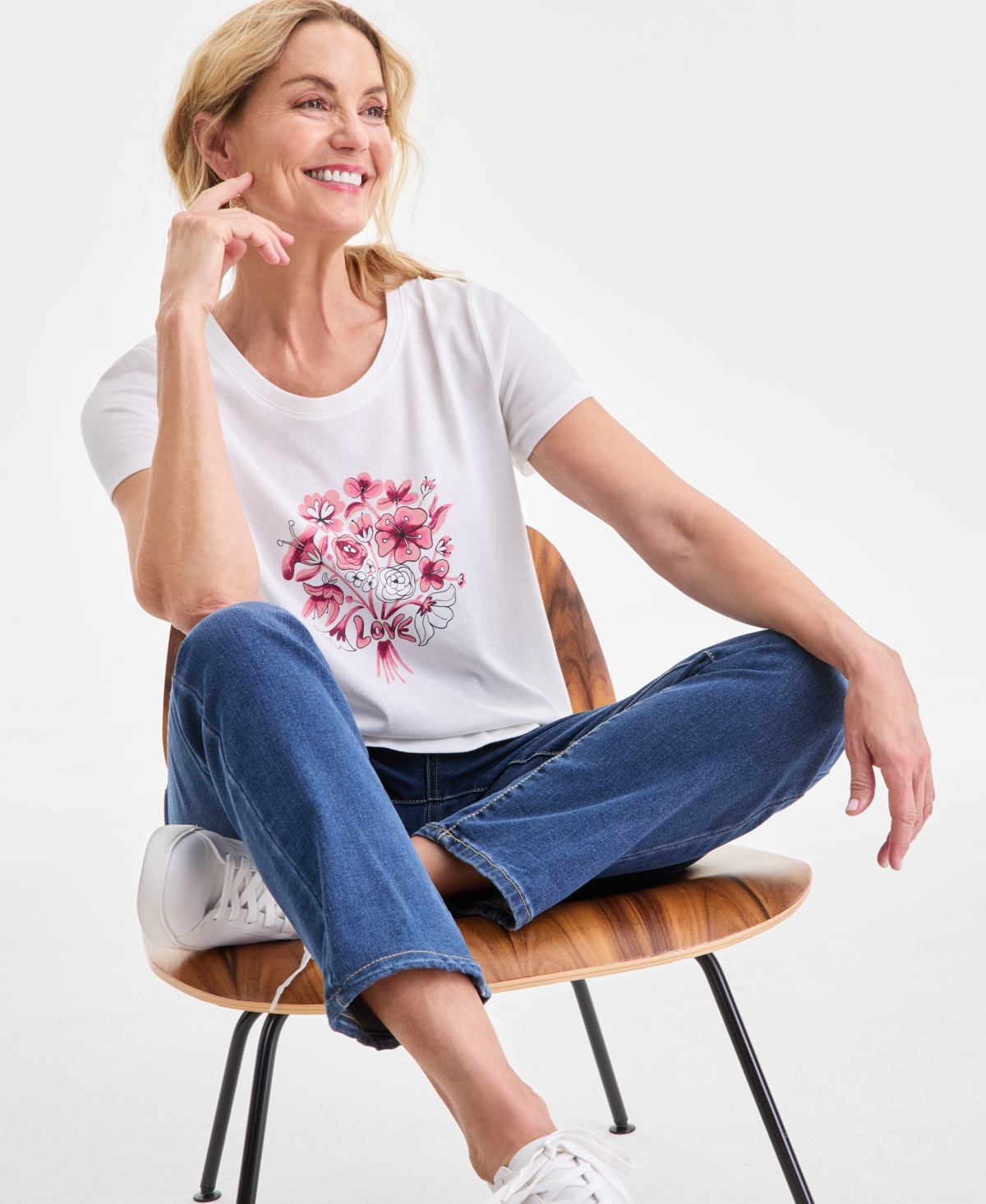 Style & Co Women's Graphic Short-Sleeve Crewneck T-Shirt, Macy's Exclusive