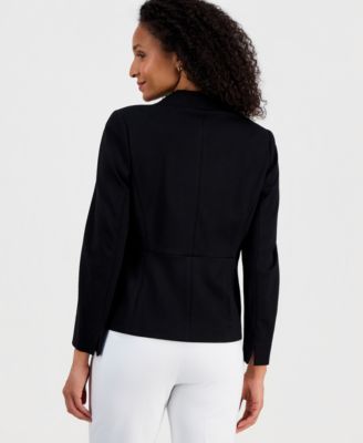 Compression One-Button Long-Sleeve Jacket, Regular & Petite