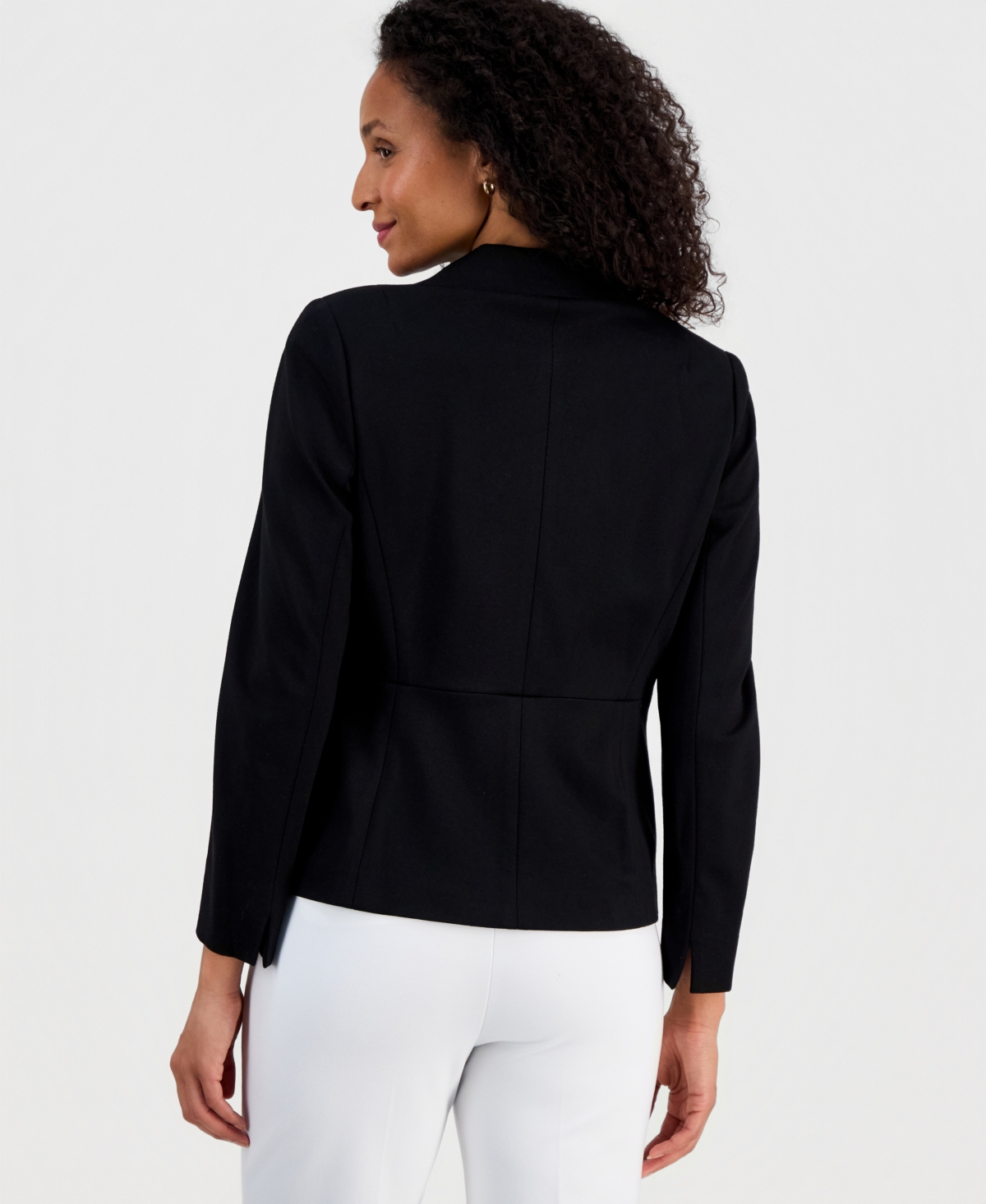Kasper Compression One-Button Long-Sleeve Jacket, Regular & Petite