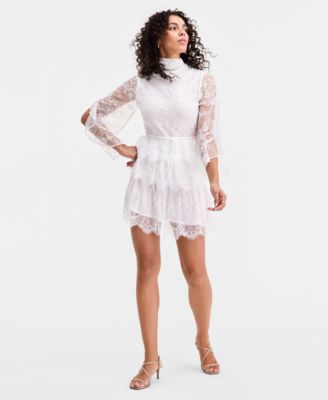 Bardot - Women's Norah Ruffled Lace Mini Dress