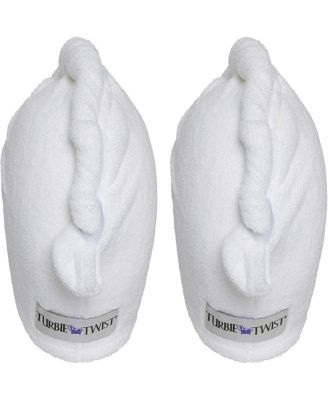 Microfiber Hair Towel Wrap, 2-Pack – Quick-dry turban for all hair types perfect for travel, home, women, men & kids